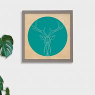 Stag Wall Art Print - Not Framed